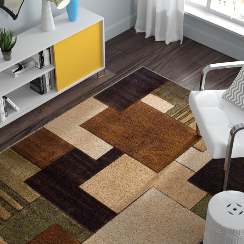 Zipcode Design Nolan Brown/Green Area Rug & Reviews Wayfair